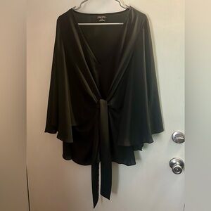 City Chic Tie Front Blouse